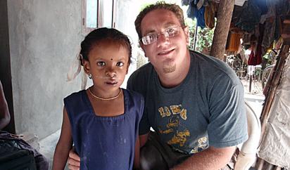 Luke Juran with Sangeeta folliwng her surgery.